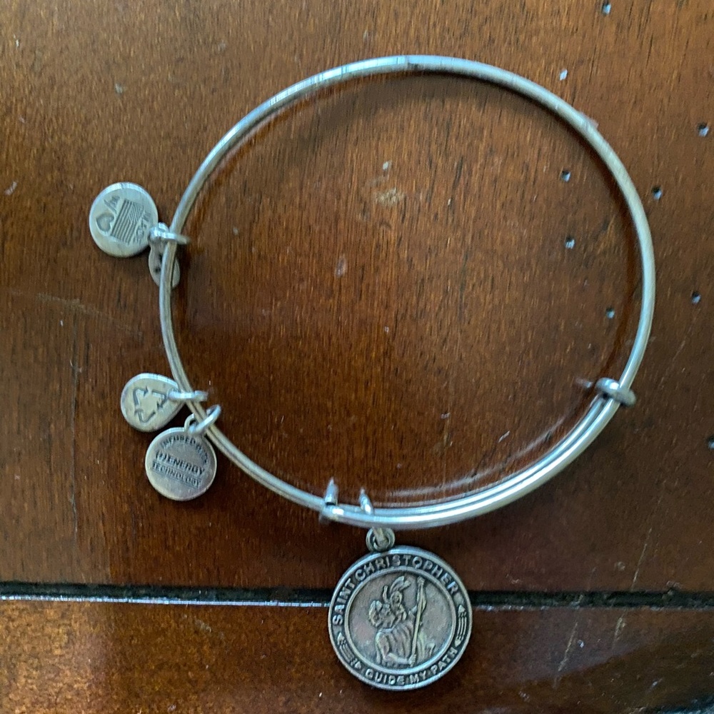 St. Christopher Amex and Ani bracelet silver